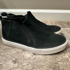 Toms Black Suede Women’s Slip-On Sneakers
